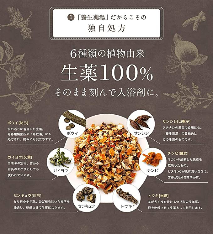 再春館製薬所　暮らしの養生体験セット（生薬100％薬用入浴剤　養生薬湯［医薬部外品］5回分／体においしい薬膳スープ粥　4食）
