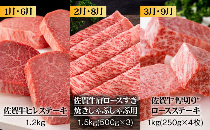 【全12回】 A5ランク 佐賀牛 最上級 プレミアム 定期便 約4-6人前 総計15.4kg 100万 /焼肉どすこい [UCC