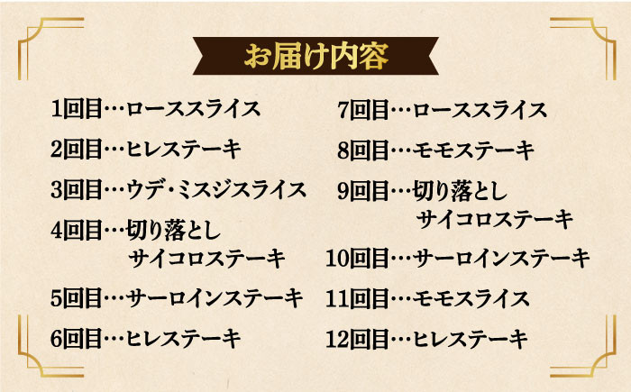 12回定期便 長崎和牛 バラエティー