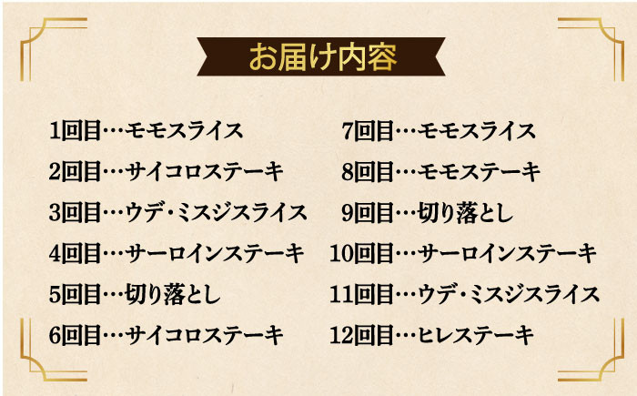 12回 定期便 長崎和牛 バラエティー