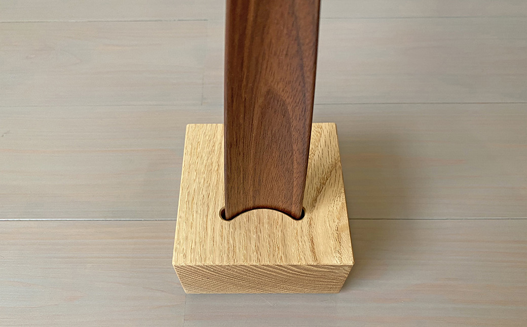 靴べら ＆ スタンド 【靴べら樹種：ウォールナット/スタンド樹種：オーク】