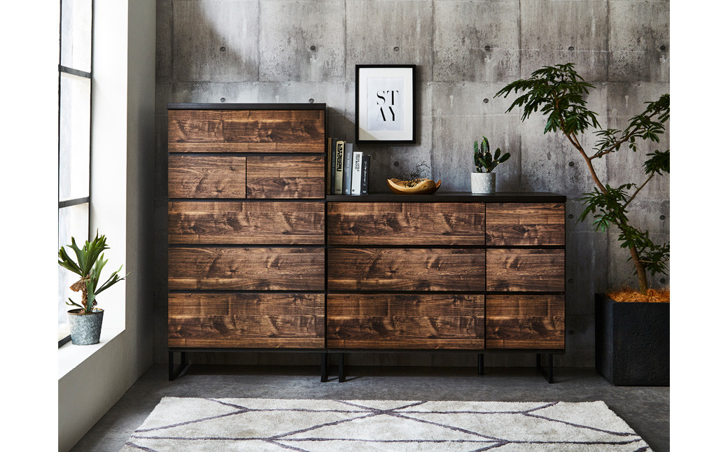 80 ハイチェスト ヴォルト ※ヴォルト120ローチェストと組み合わせて使用しているイメージとなります。