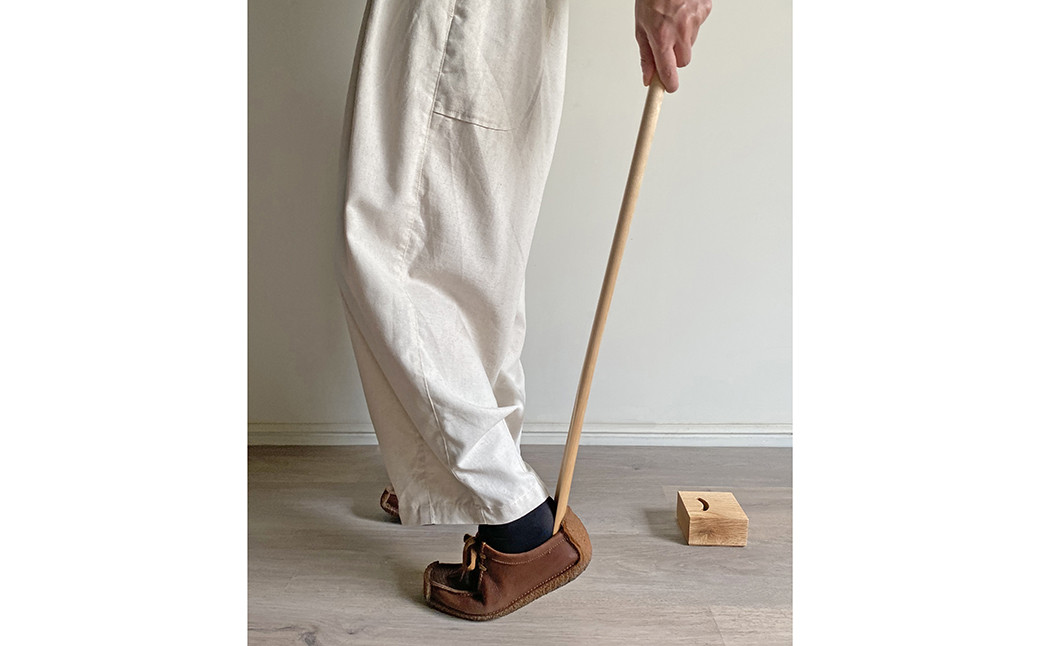 靴べら & スタンド 【靴べら樹種:バーチ/スタンド樹種:ウォールナット】