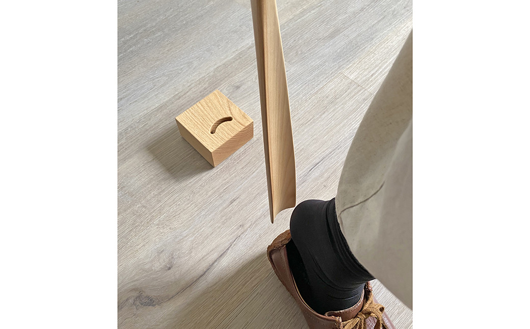 靴べら & スタンド 【靴べら樹種:バーチ/スタンド樹種:ウォールナット】