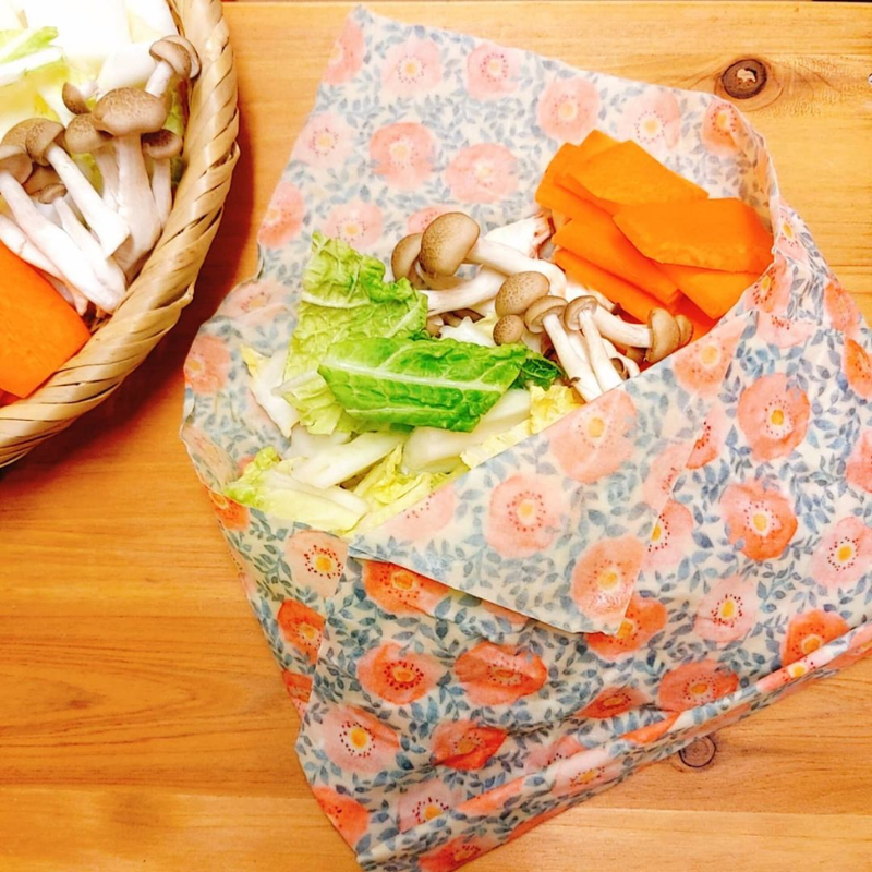 繰り返し使えるラップ「tsu tsu mi」ミツロウラップ Mサイズ定期便6回【34006】