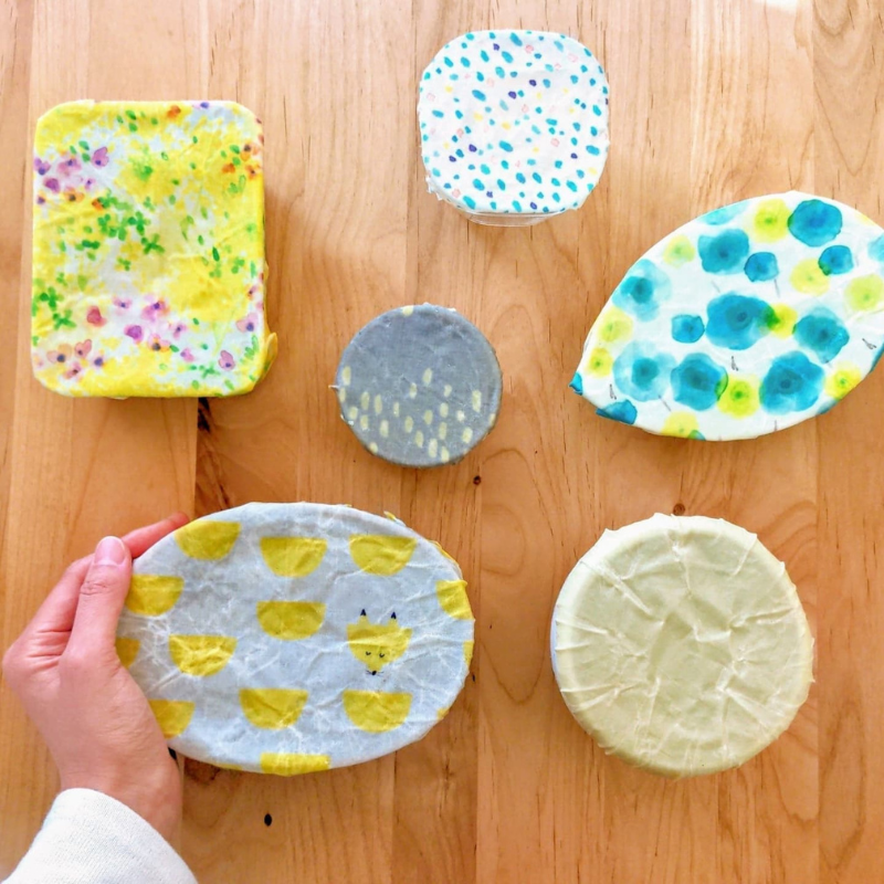 繰り返し使えるラップ「tsu tsu mi」ミツロウラップ Mサイズ定期便6回【34006】