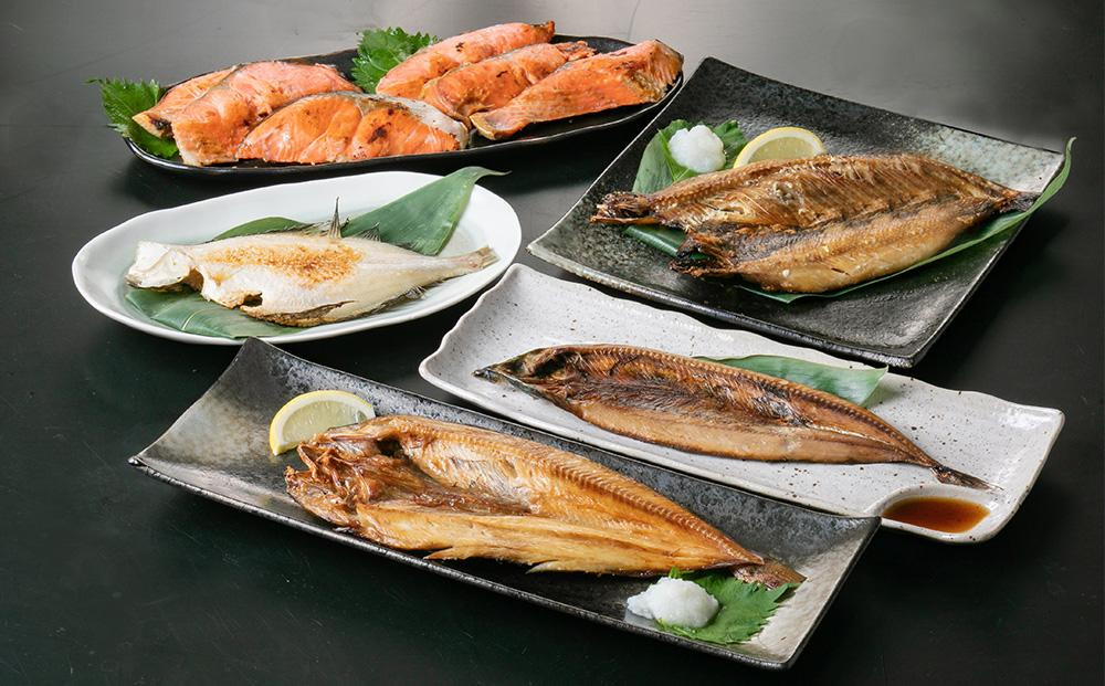 【4カ月定期便】紅鮭と北海道産干物の詰合せ・熟成漬魚 8種詰合せ