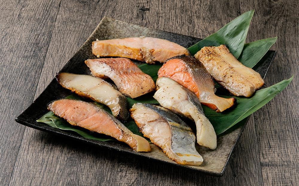 【4カ月定期便】紅鮭と北海道産干物の詰合せ・熟成漬魚 8種詰合せ