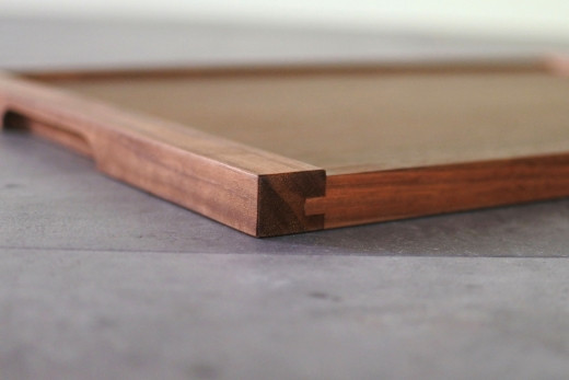 お盆(ウォールナット)