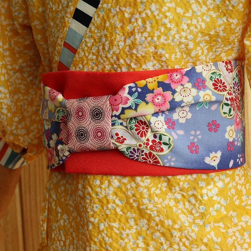 帯 (patipati) 子ども甚平用 飾り帯 オレンジ