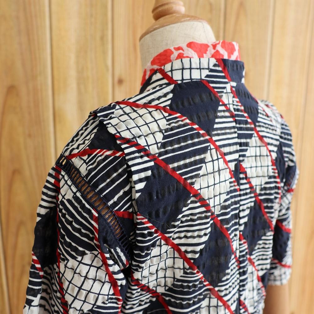 子ども甚平(pati pati)110~120cm ブラックチェック柄×オレンジ