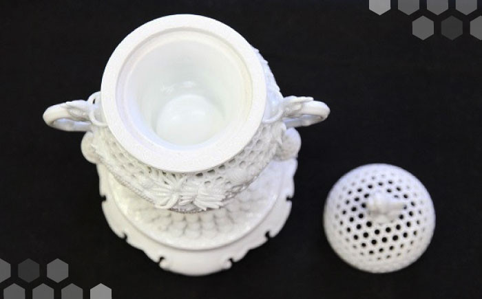 【茂右ェ門窯】 新竜巻籠目透一段 [UCP003] 焼き物 やきもの インテリア