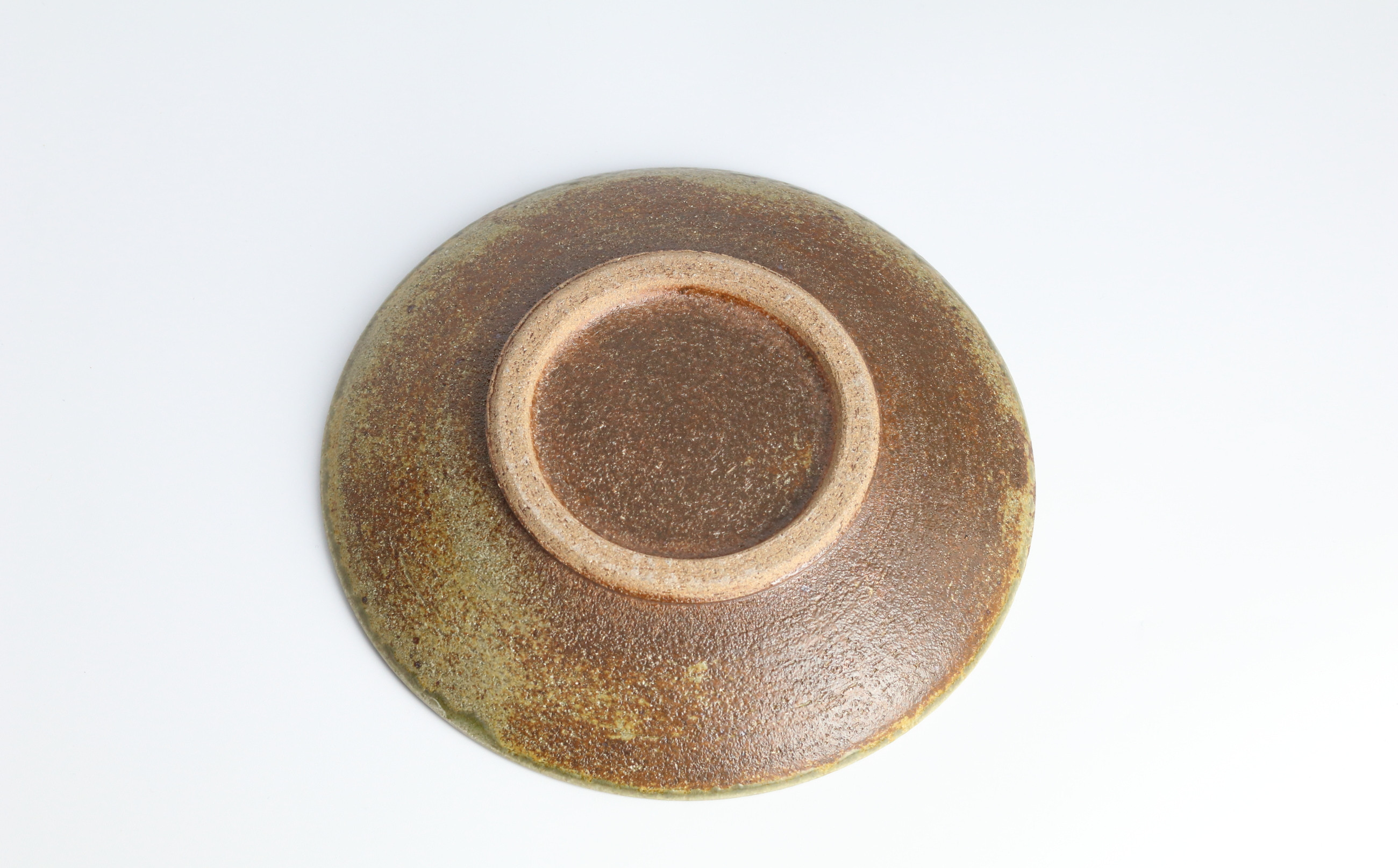 大草野螢窯 灰釉麦文皿