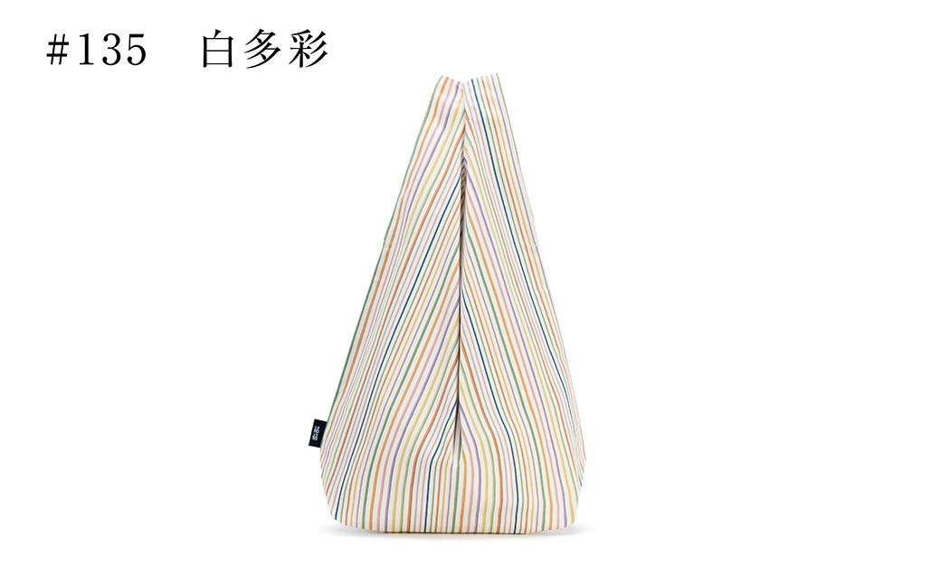 「小倉 縞縞」 マスクとBAG セット(1) ＃135白多彩