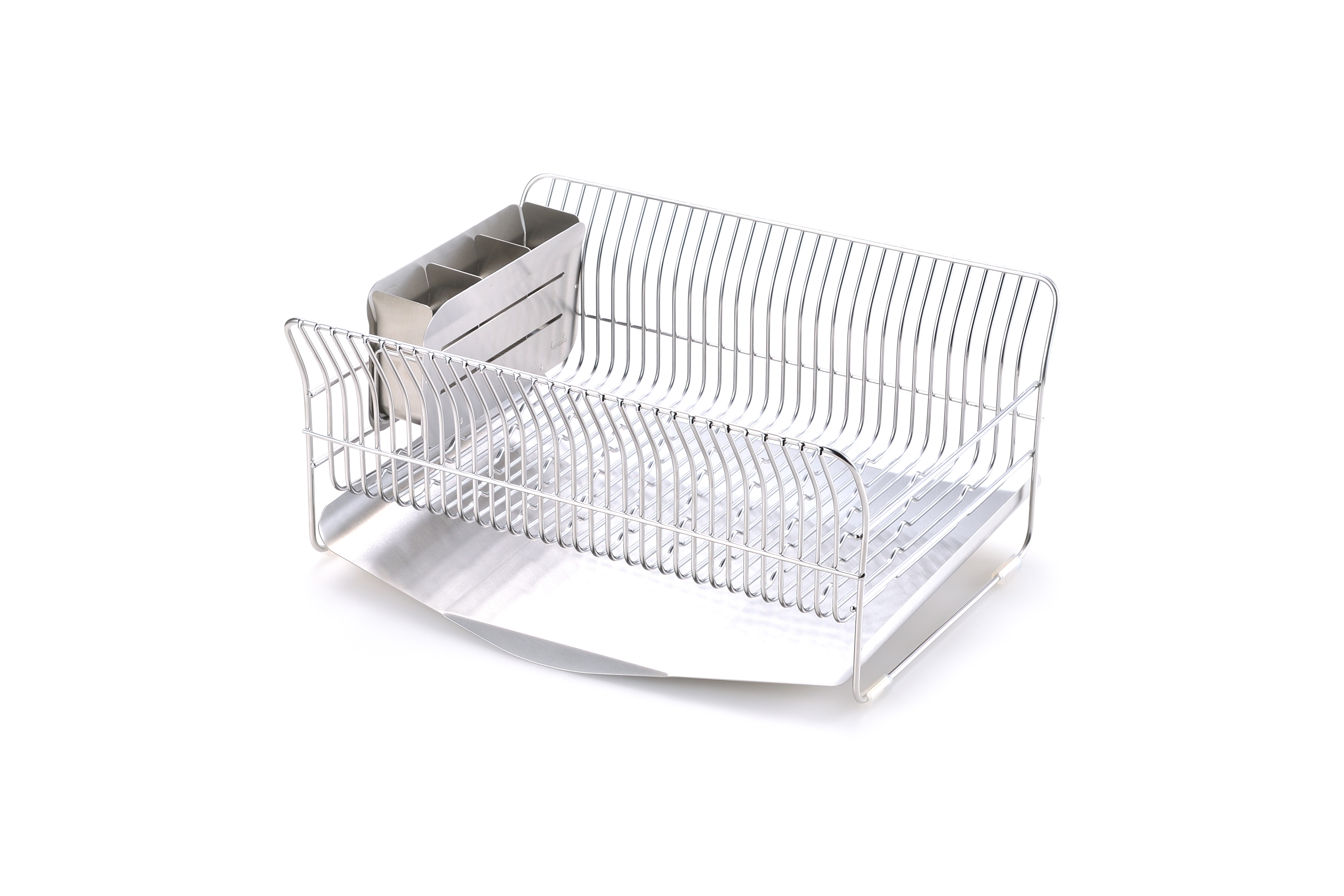 燕三条のおすすめ品 水切りラック[ハナウタ] おしゃれなステンレス製キッチン用品 水切りラック 縦置き シルバー