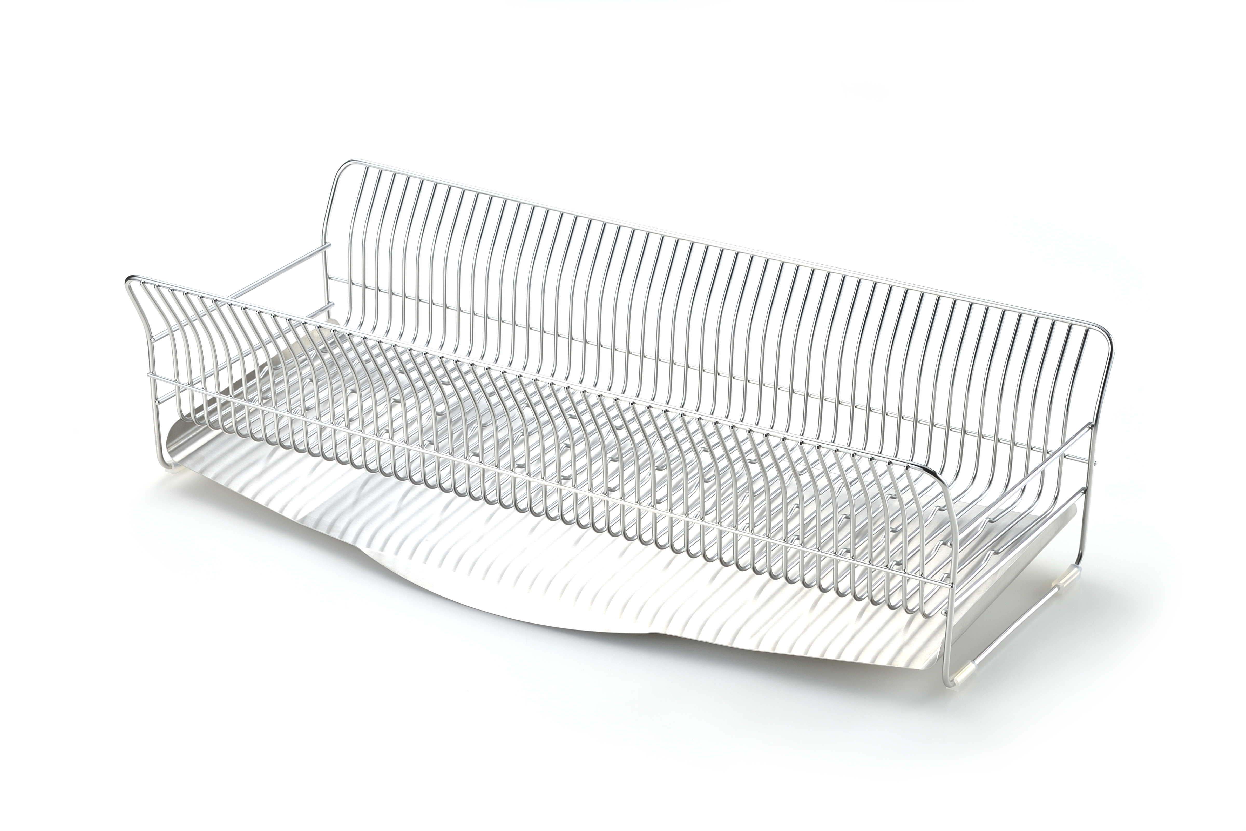 燕三条のおすすめ品 水切りラック[ハナウタ] おしゃれなステンレス製キッチン用品 水切りラック 縦置き シルバー