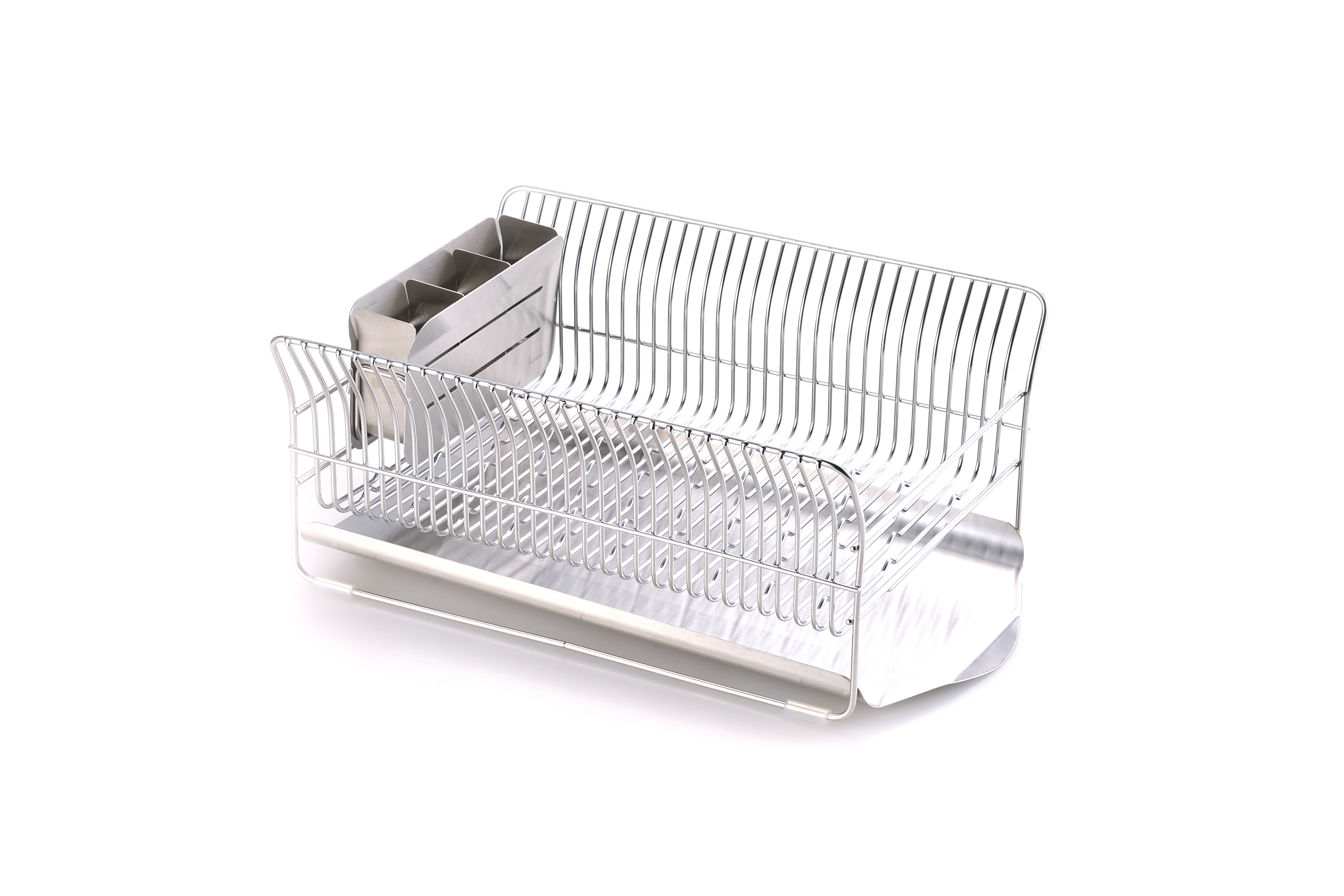 燕三条のおすすめ品 水切りラック[ハナウタ] おしゃれなステンレス製キッチン用品 水切りラック 縦置き シルバー