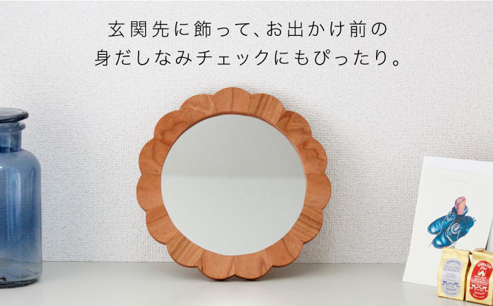 【糸島/クラフト】お部屋の片隅に、花咲く一輪の鏡。