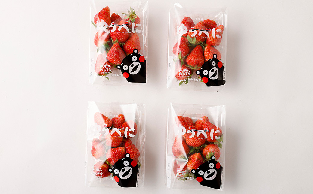 【2023年11月下旬発送開始】完熟 朝どれ 農家直送「ゆうべに」2L～3L 250g×4パック 計1kg 苺 イチゴ 熊本県産