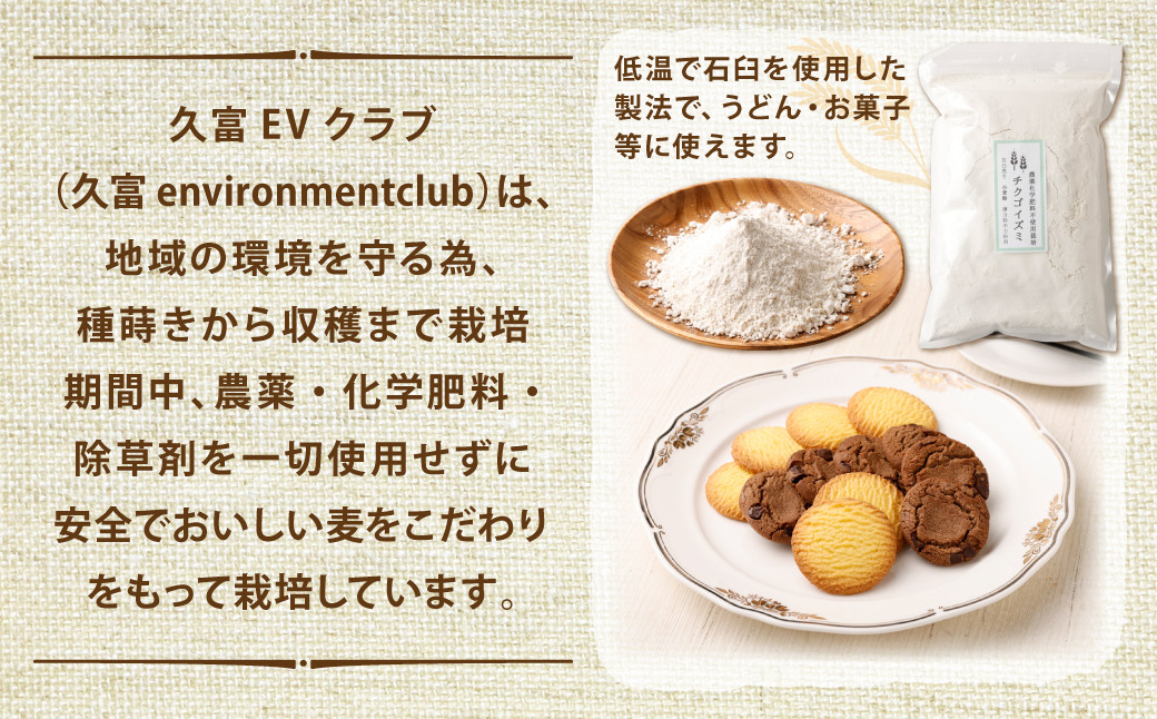 チクゴイズミ 小麦粉 ( 薄力粉 ) 1kg×4個 セット 合計4kg