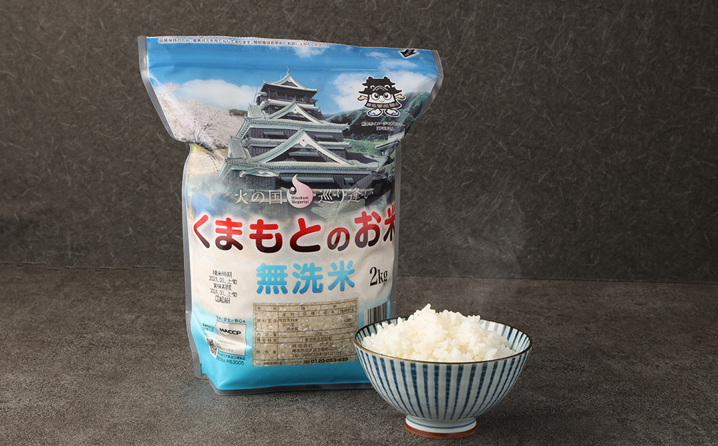 【3ヶ月定期便】無洗米 火の国熊本のお米 合計24kg 8kg×3ヶ月 米 こめ ブレンド米 チャック付き 小分け 熊本県産