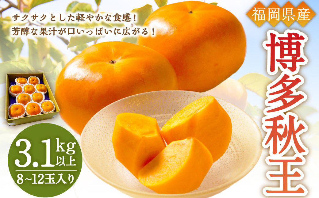 福岡県産 博多秋王 約3.1kg以上(8玉～12玉入り)