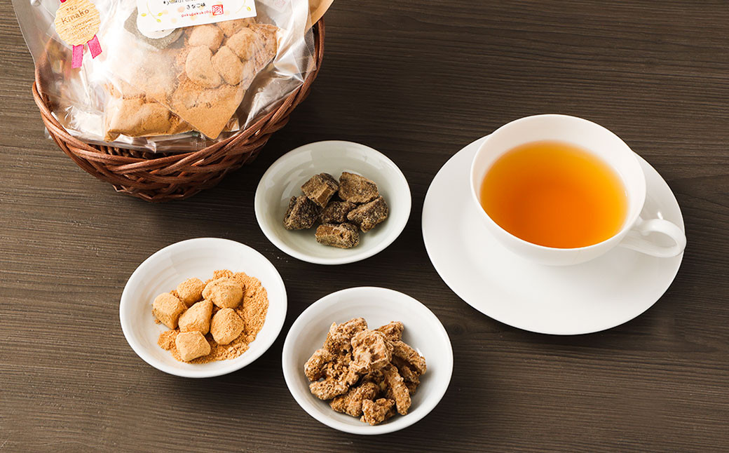 【徳之島産】 島のお菓子詰め合わせセット (たんかん紅茶・純黒糖・黒糖くるみ・やわらか黒糖) 