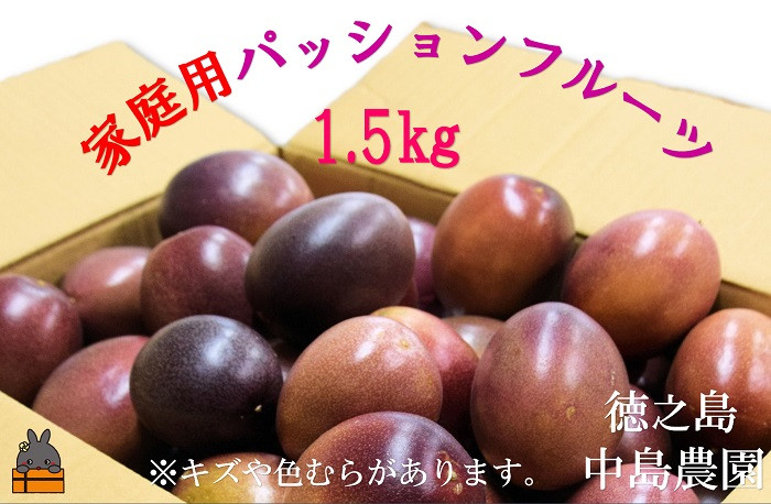 てぃだ（太陽）の島から（家庭用）徳之島産パッションフルーツ1.5kgをお届け致します！