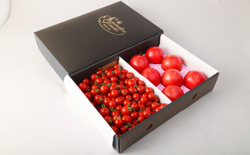 【食べ比べ】ソムリエトマト1.3kgとソムリエミニトマト プラチナ1kgのセット