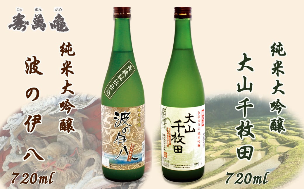 鴨川の名勝・名工にちなんだ純米吟醸酒セット。力強いコクと旨みを持つ安房の地酒。