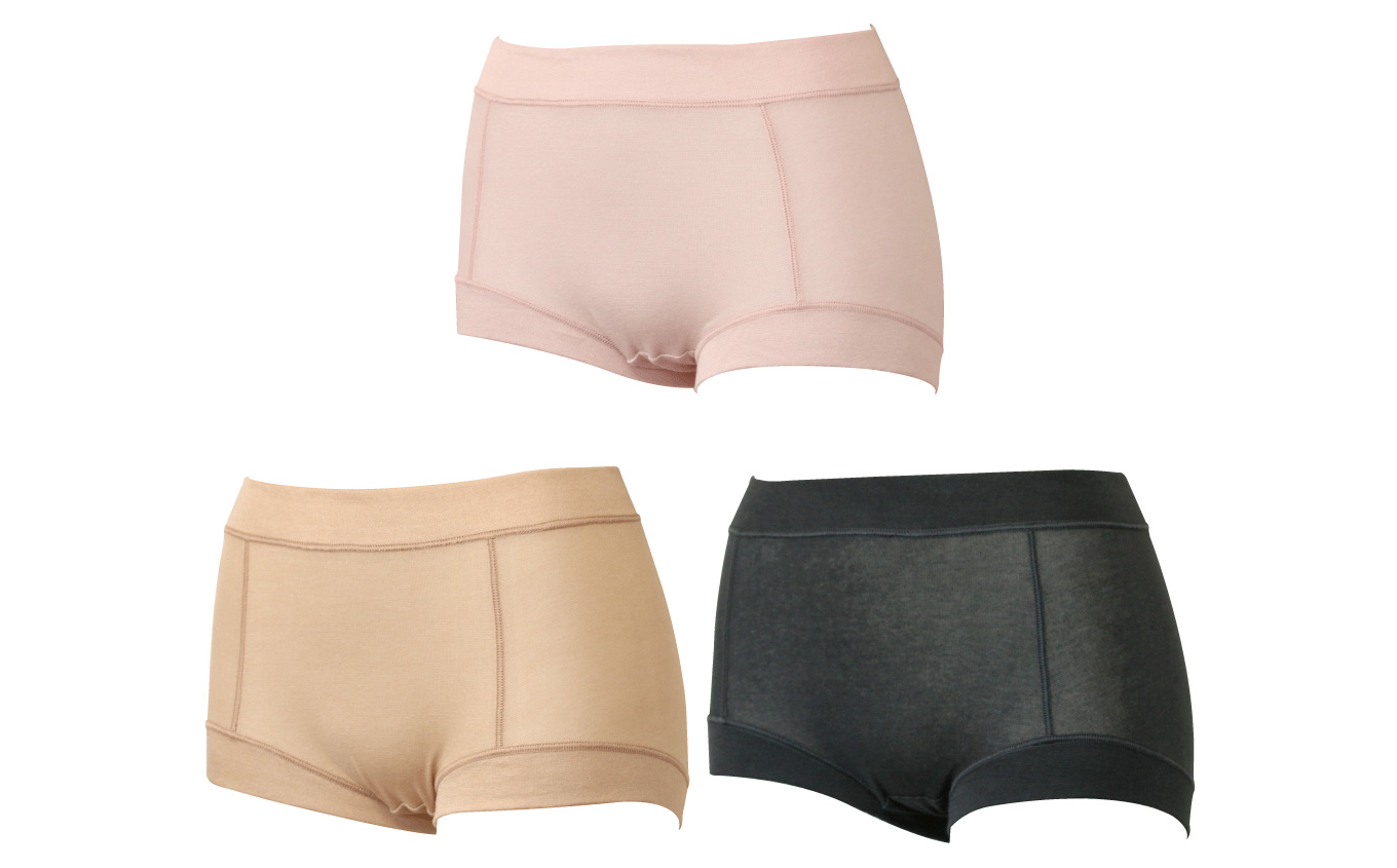 上：ソフトピンク／左：モカベージュ／右：インディゴ