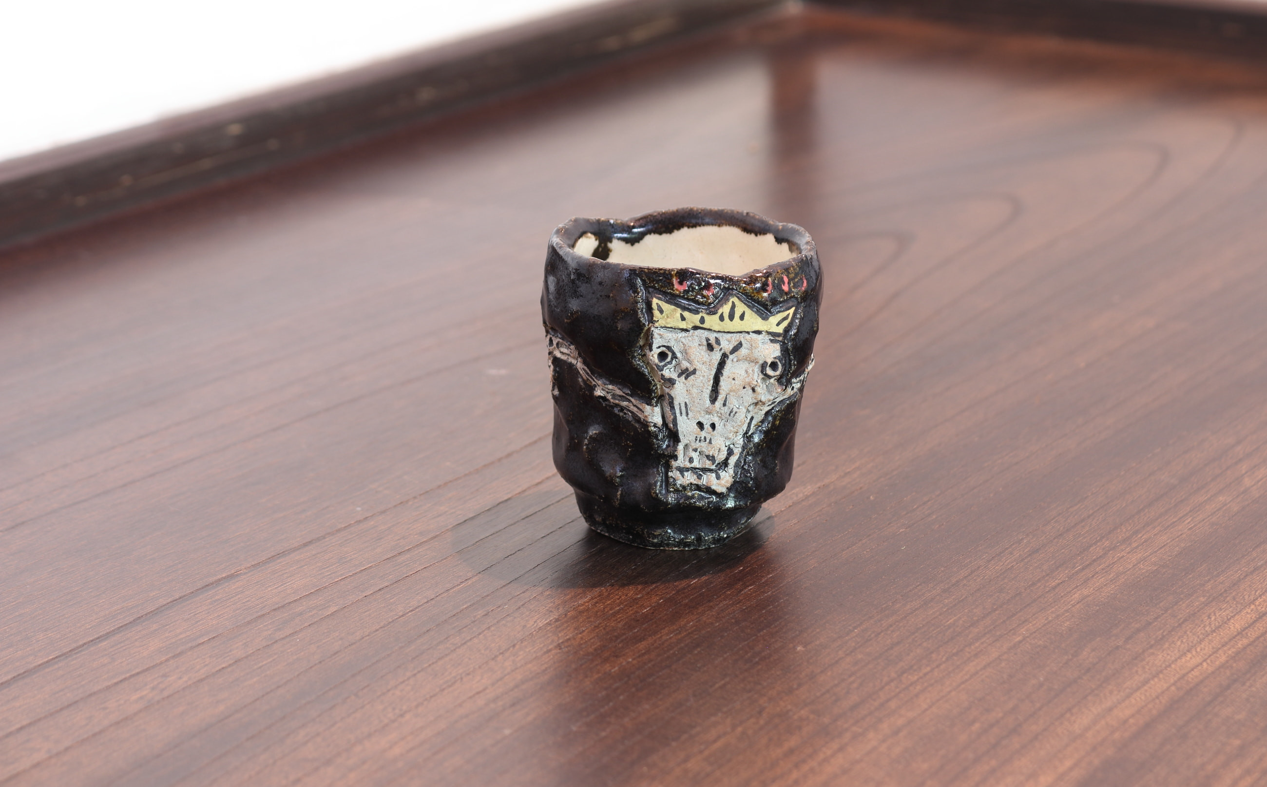 スカル黒唐津酒器