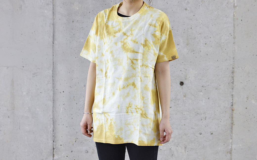 漆染めTシャツ  むら染め Lサイズ