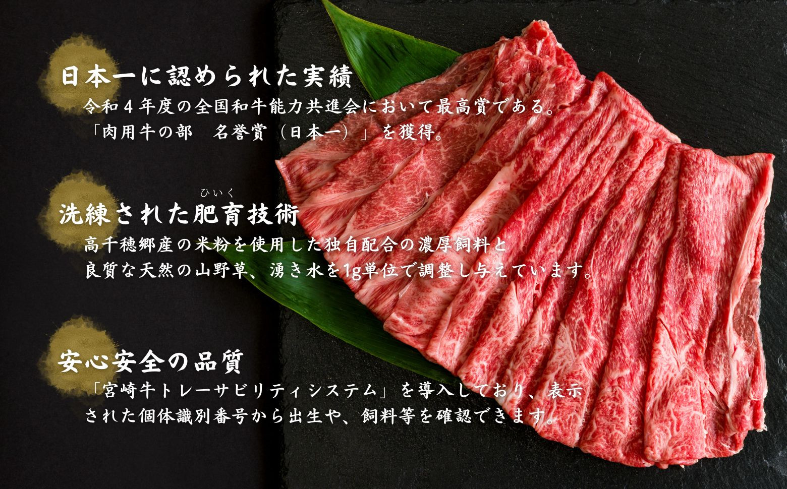 宮崎県産黒毛和牛A4等級以上 高千穂牛ウデスライスすき焼き用 500g A146