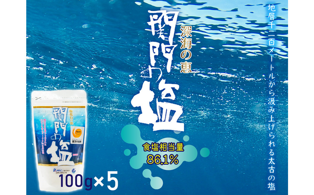 深海の恵み 関門の塩 500g (100g×5袋)