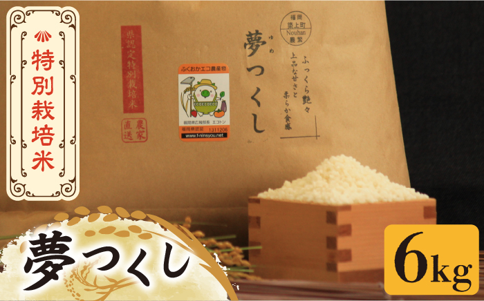 米 お米 こめ コメ ご飯 白米 夢つくし 6kg 国産 ギフト 贈り物 特別栽培米 県産米 減農薬 エコ 農産物 ふっくら