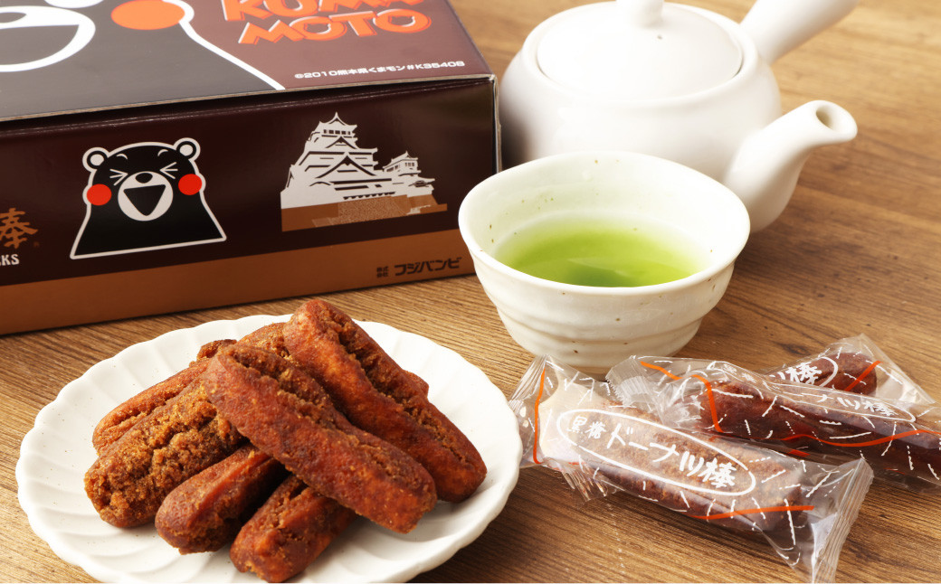 熊本銘菓 黒糖ドーナツ棒60本 くまモンパッケージ