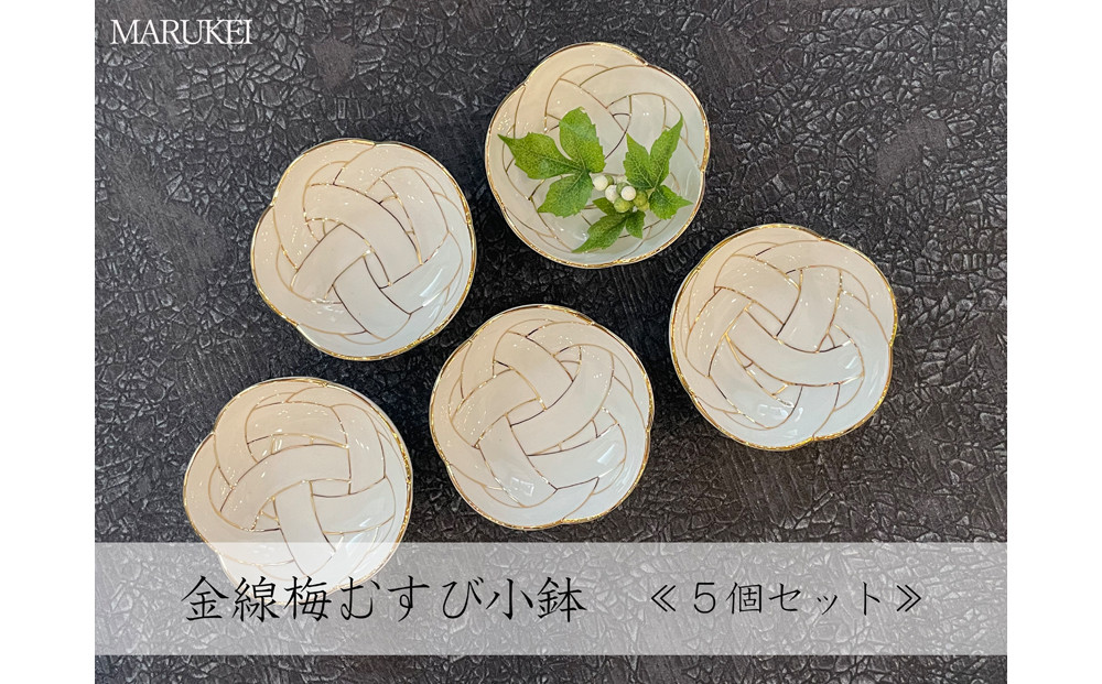 水引きの結びをモチーフにした縁起のよいデザインです。お皿以外は返礼品に含まれておりません。