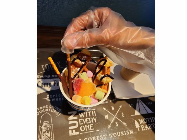 アレンジに必要な用具や消毒液は全て揃っています