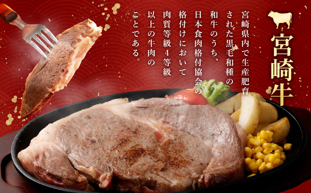 <宮崎牛ワンポンドステーキ454g >