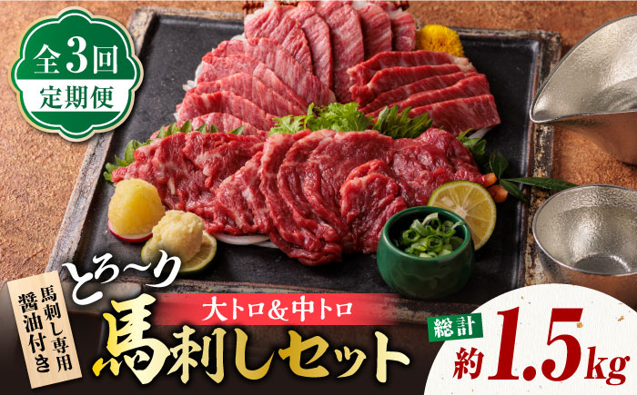 国産 馬刺し 熊本 山鹿市 霜降り サシ 大トロ 中トロ 専用醤油付き 食べ比べ セット 冷凍 小分け おつまみ ヘルシー