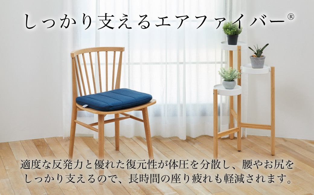 エアウィーヴ クッション ギフトBOX仕様 ネイビー 座布団
