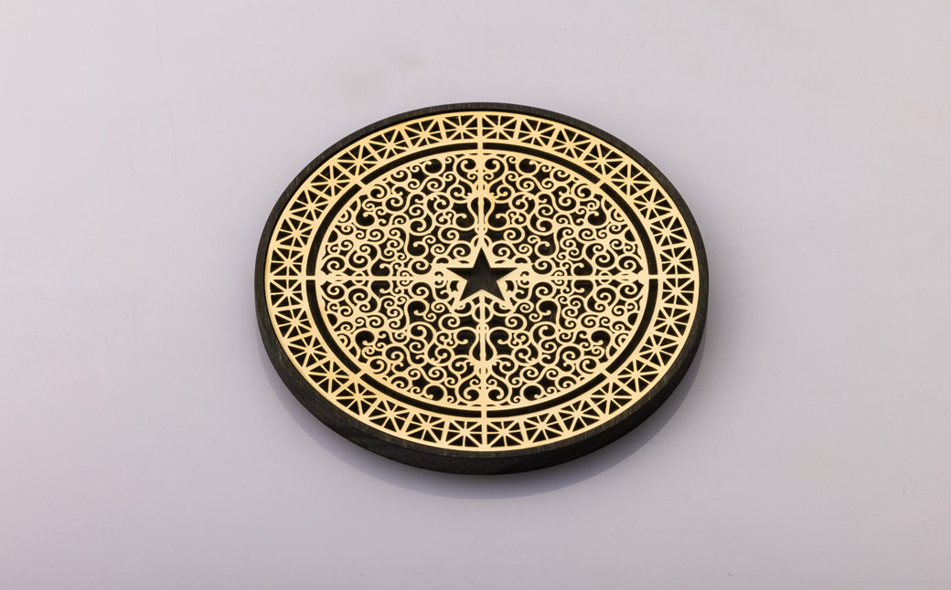 【水戸岡 鋭治氏デザイン】ユニメットワンコースター ステンレストップ (18金メッキ) アコヤベース 1個セット