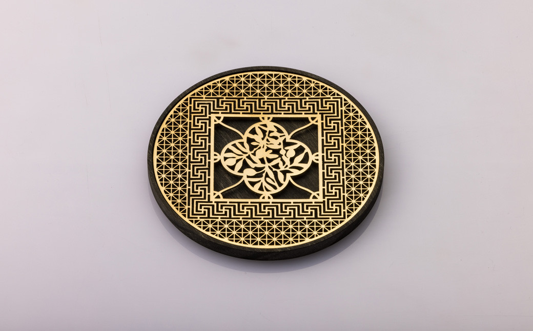 【水戸岡 鋭治氏デザイン】ユニメットワンコースター ステンレストップ (18金メッキ) アコヤベース 1個セット