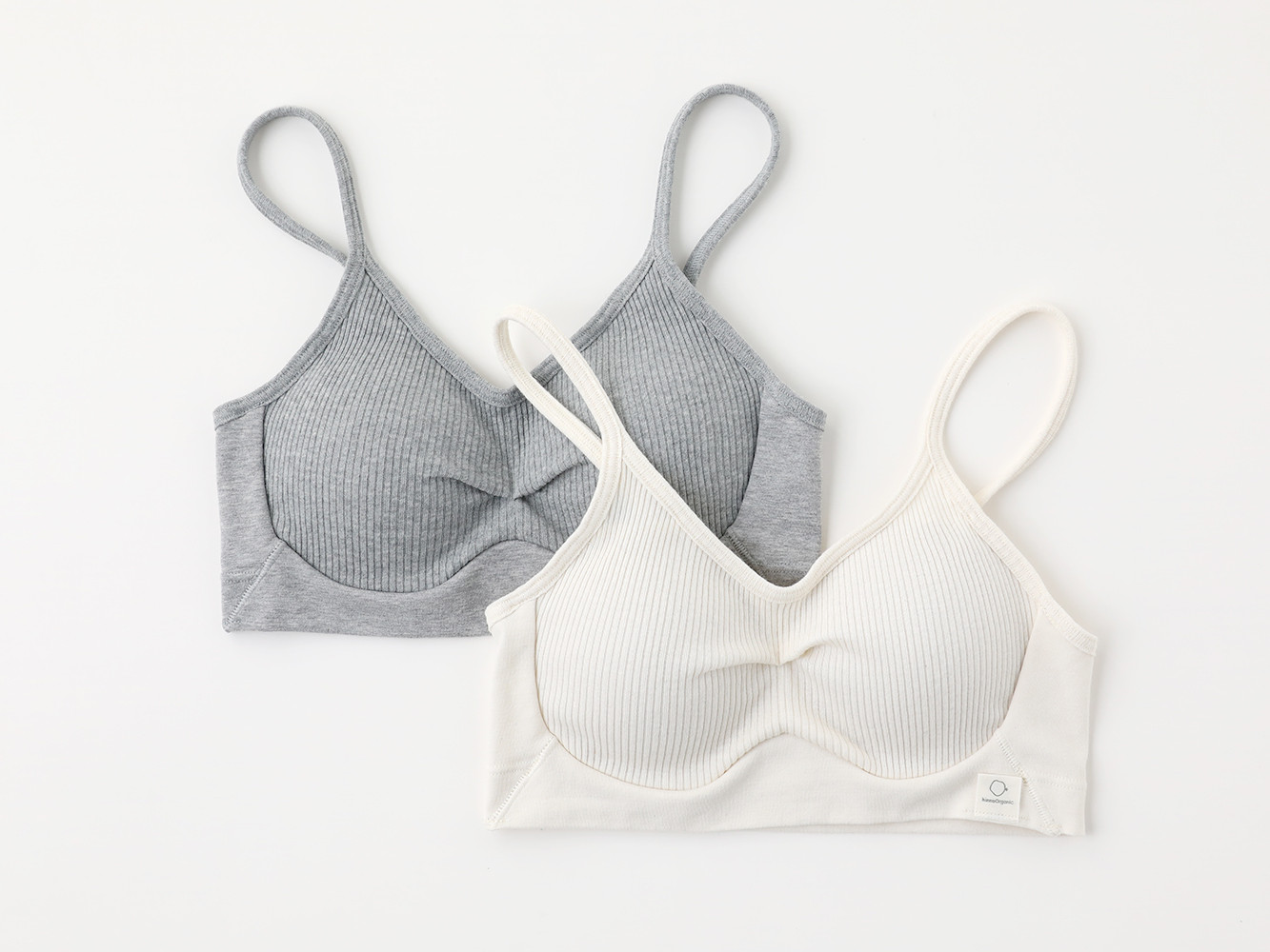hinna ヒンナ ふわリブ オーガニックコットン ソフトブラ