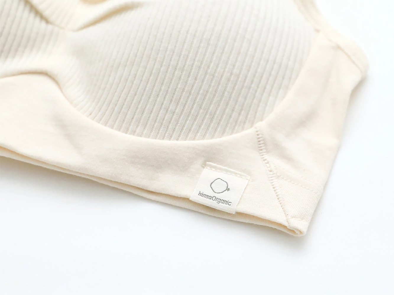 hinna ヒンナ ふわリブ オーガニックコットン ソフトブラ