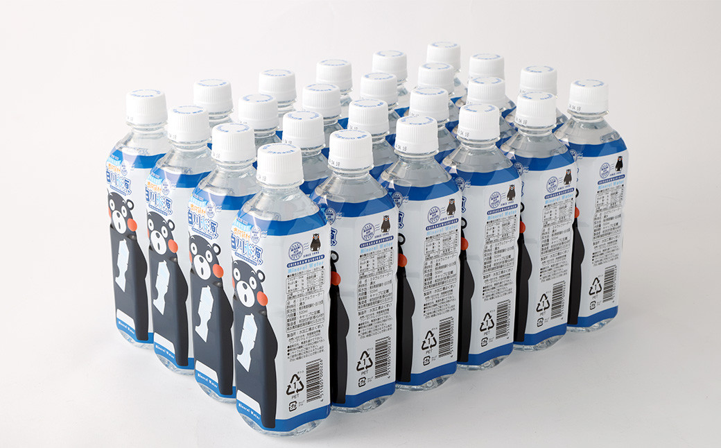 【3か月連続定期便】くまモンラベル日本名水百選ミネラルウォーター「南阿蘇・白川水源」500ml×24本入1ケース×3か月