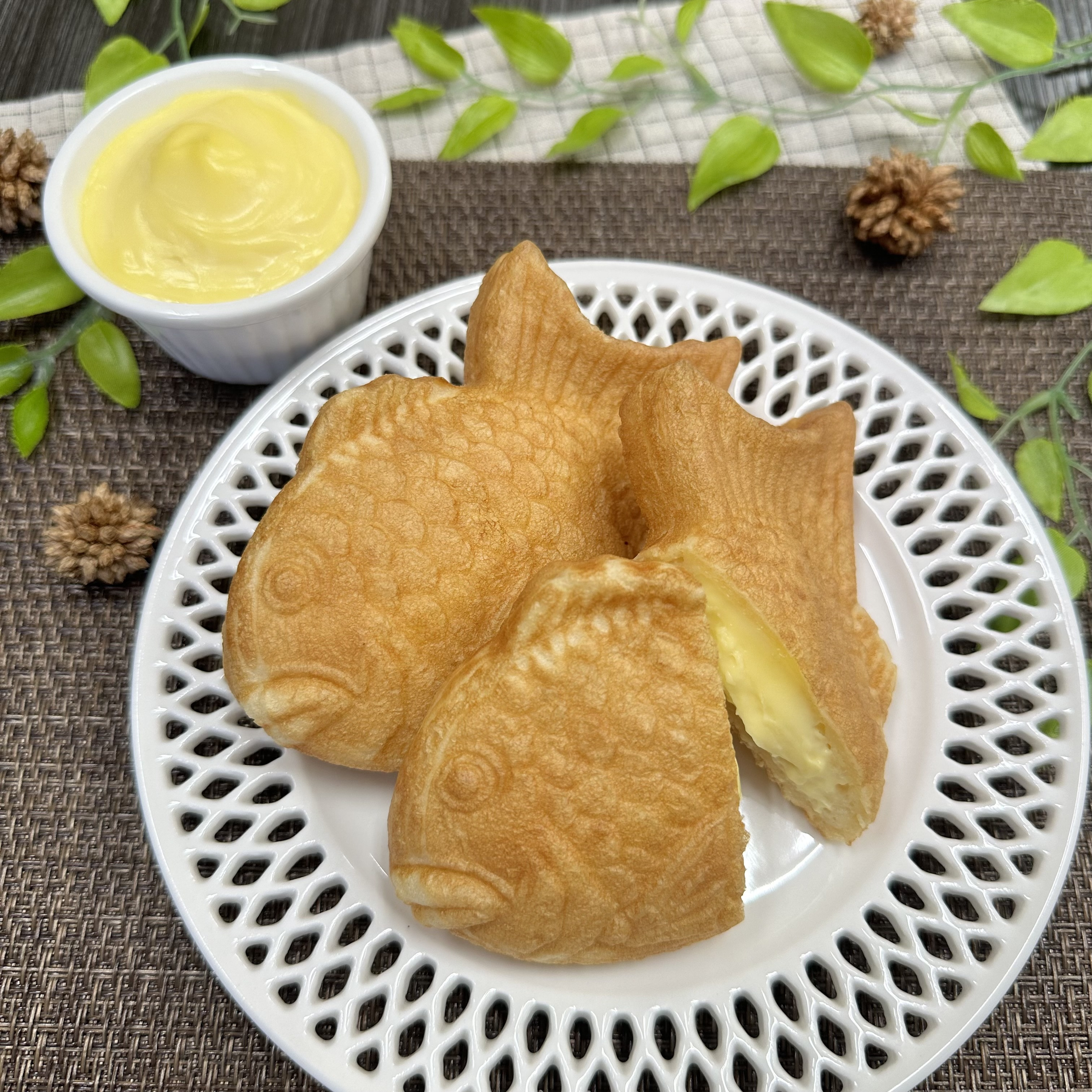 A225 カスタードクリーム 普通サイズ たいやき （10個入×3袋） 合計30個