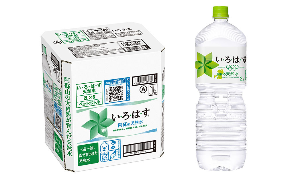 【6ヶ月定期便】い・ろ・は・す(いろはす)阿蘇の天然水 2lPET×6本(1ケース)+540mlPET×24本(1ケース)