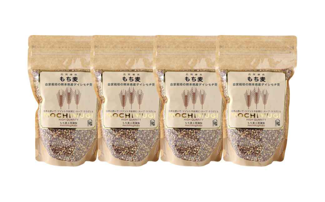 もち麦 計2kg(500g×4) 水俣市 もち麦工房